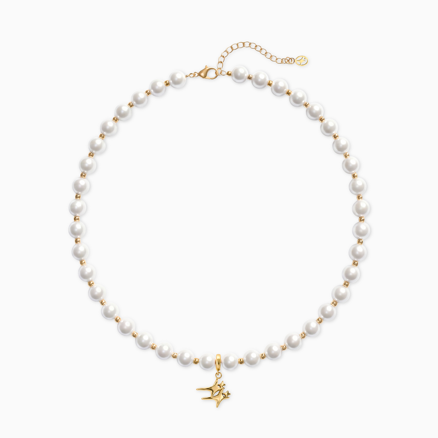 Chaîne Pearl Double Stars Dorée