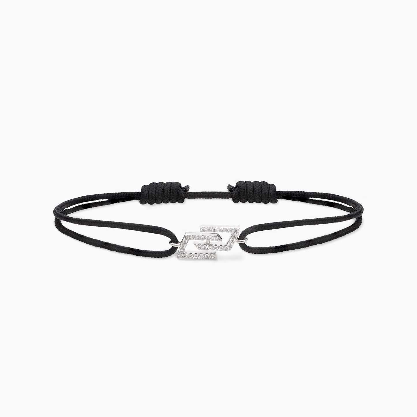 Bracelet cordon Monogramme - Noir