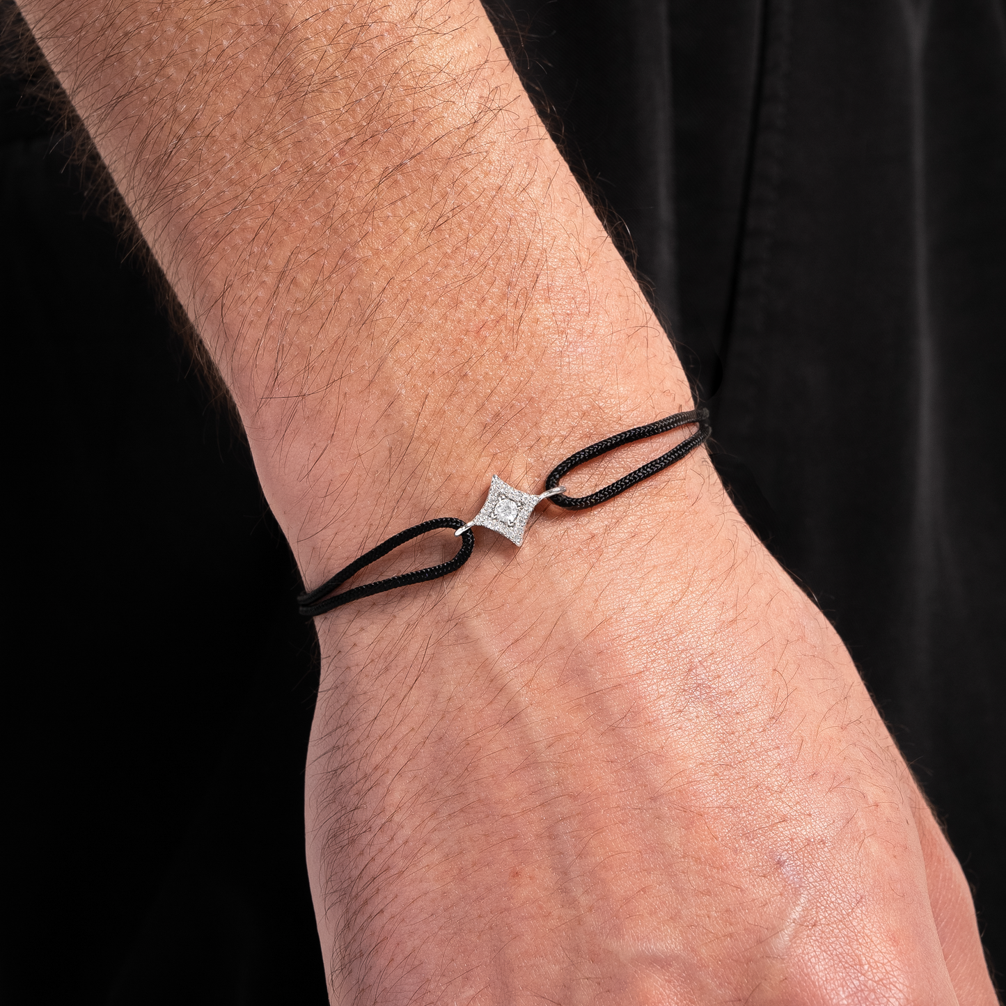 Bracelet cordon Star - Noir