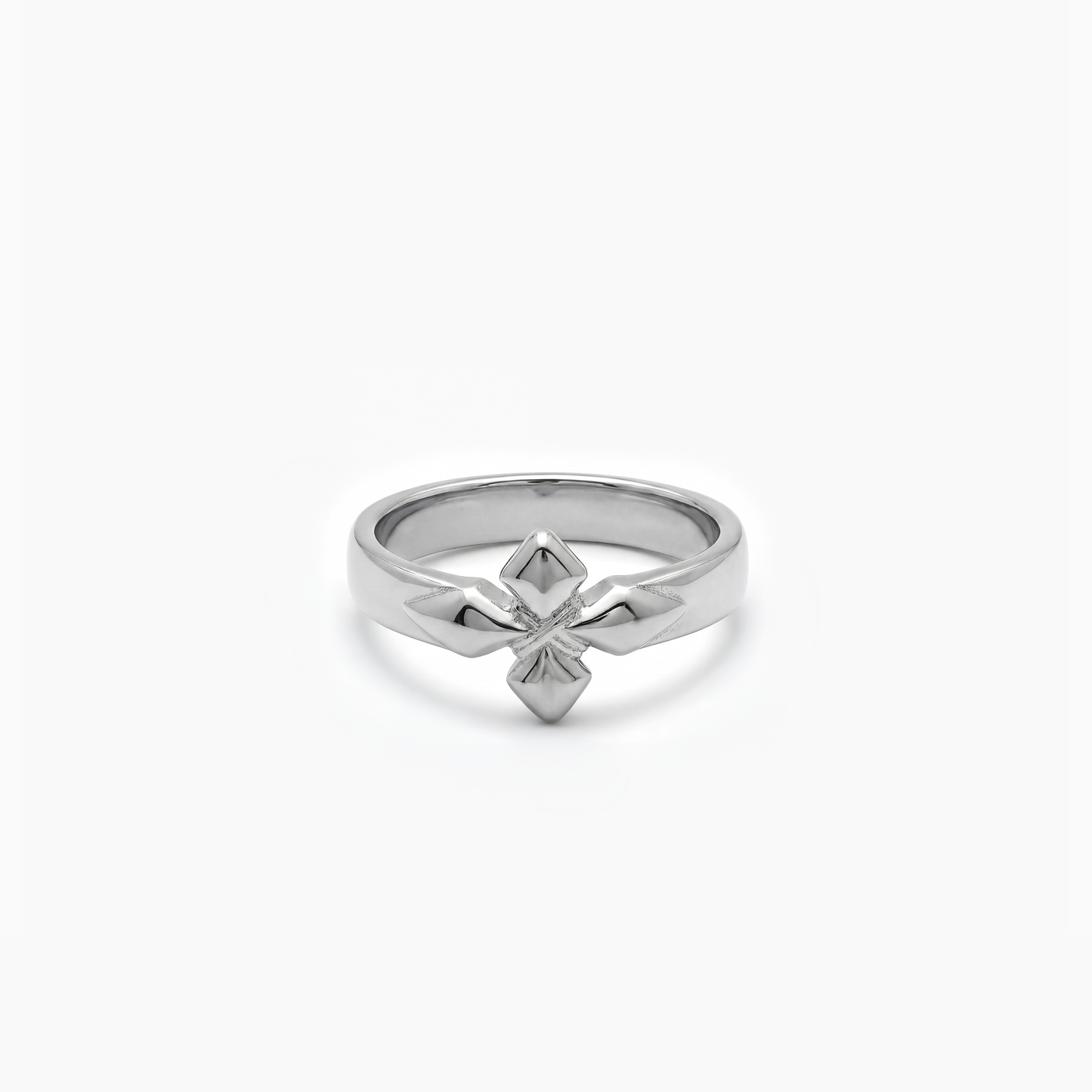 Crossed star ring - Silver