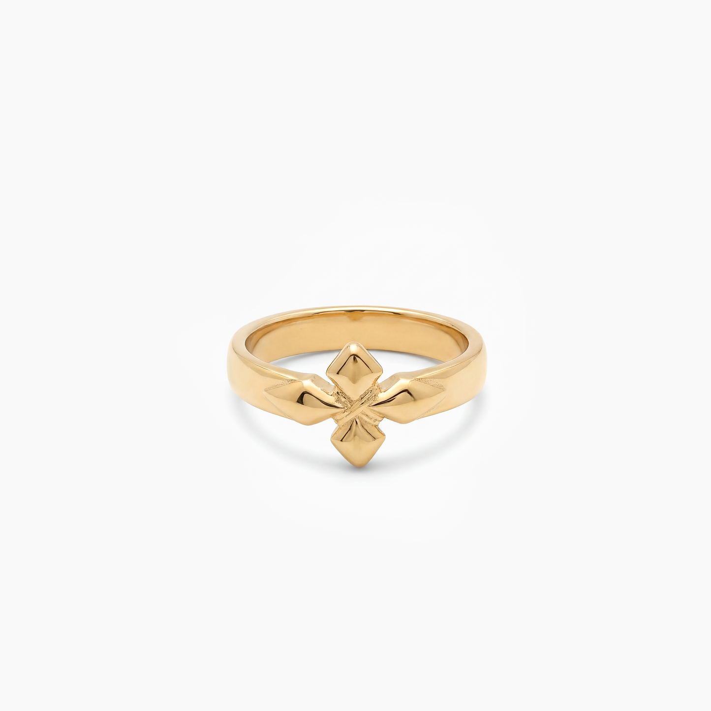 Crossed star ring - Gold