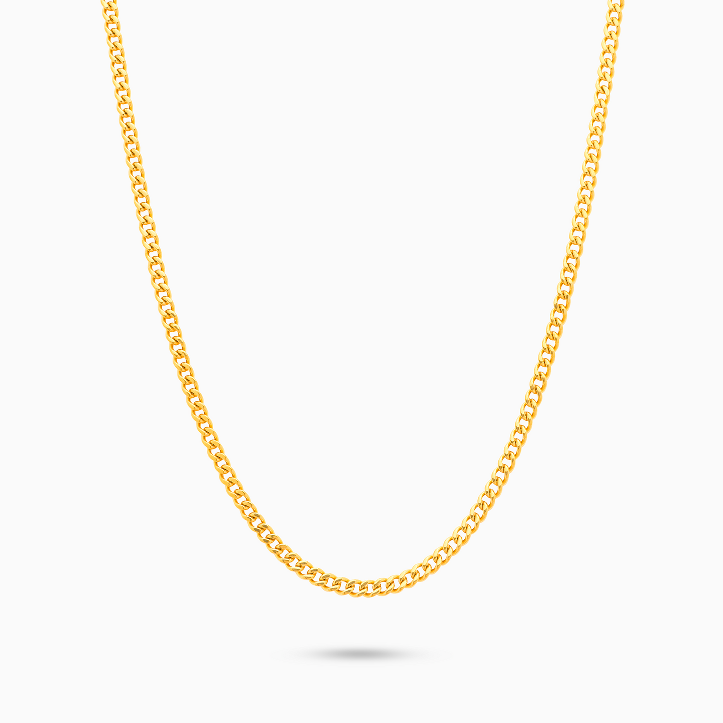 Chaîne Cuban link 2 mm dorée