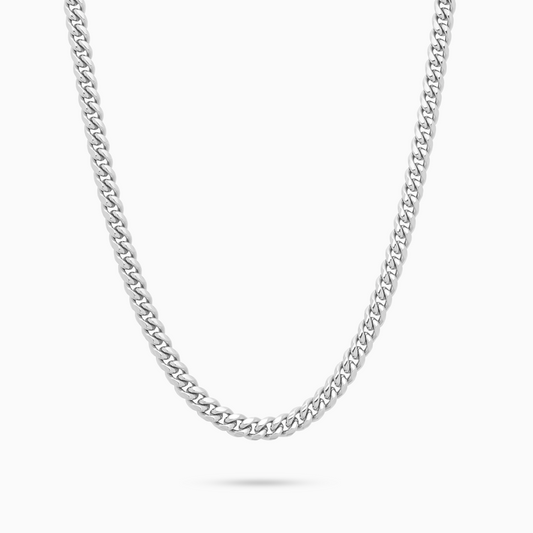 Cuban link chain 5mm Silver