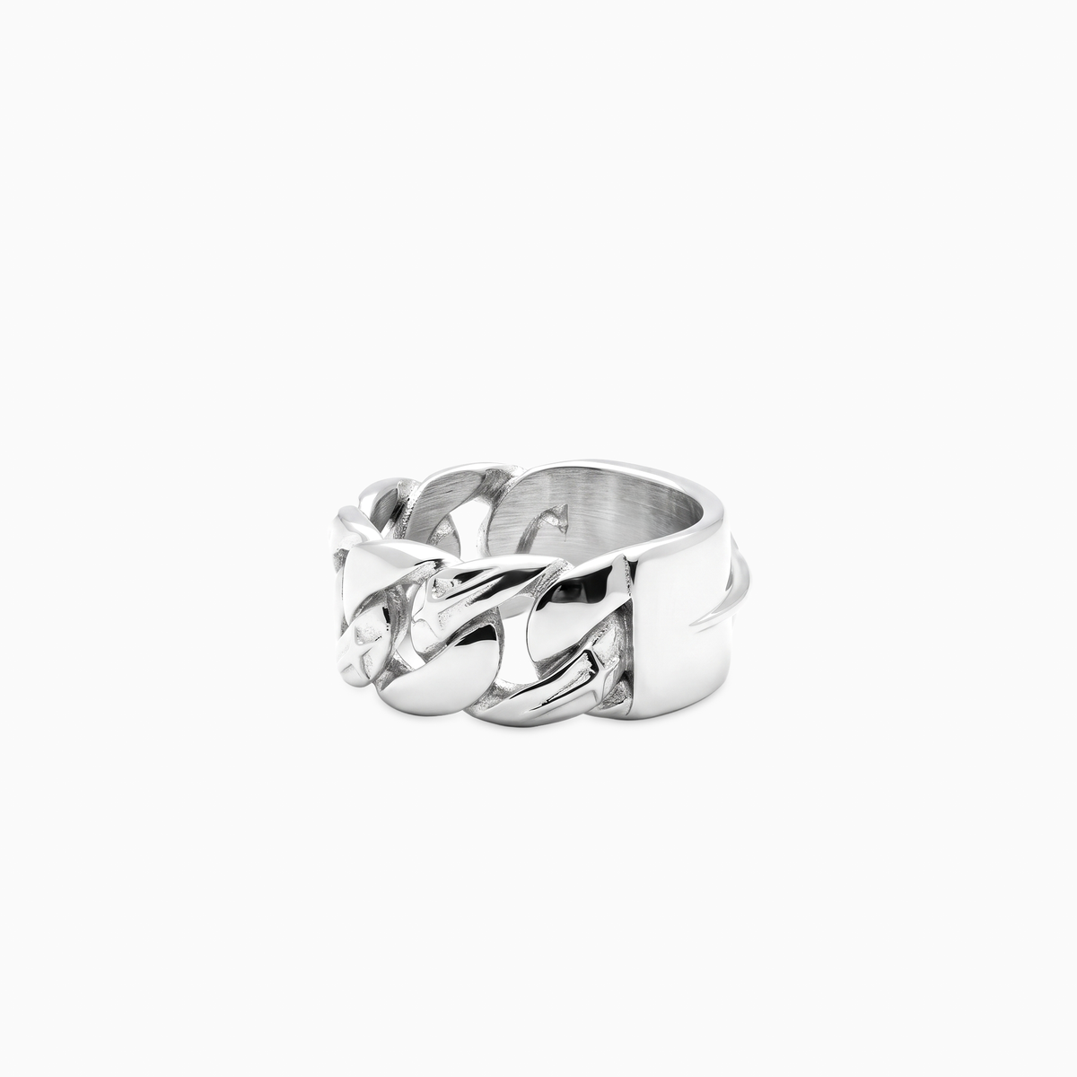 Icon Cuban link Plate ring - Argentée