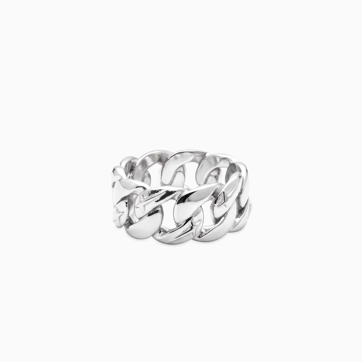 Icon Cuban link ring - Argentée