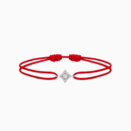 Bracelet cordon Star - Rouge