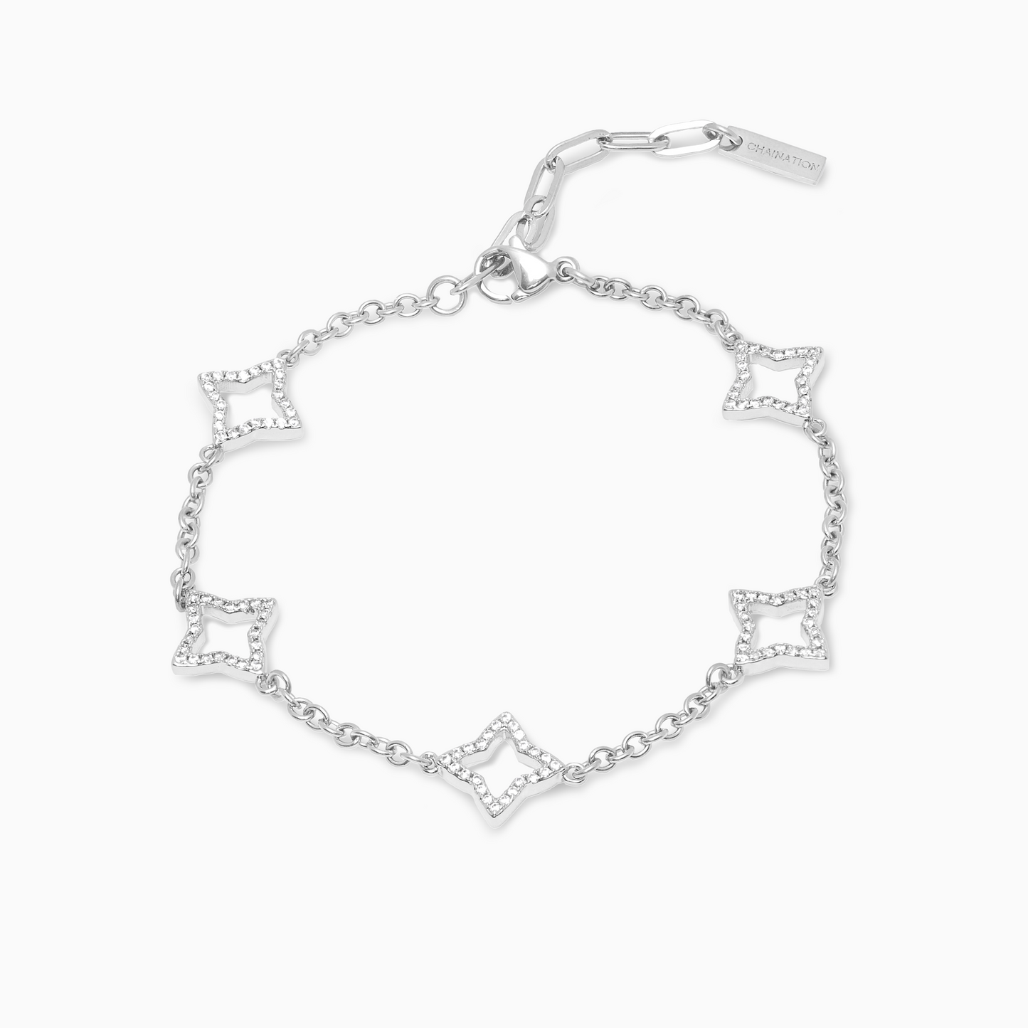 Hollow Flower Bracelet Silver