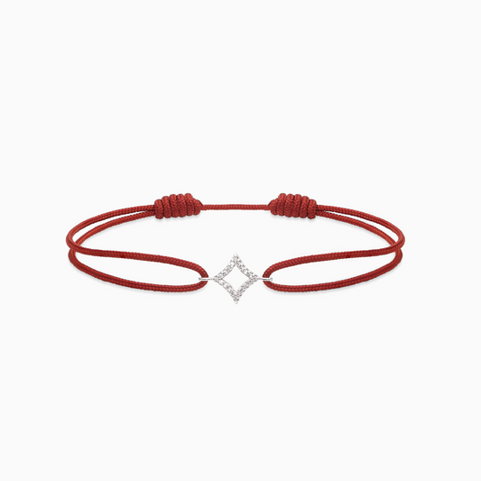 Hollow Star cord bracelet - Brown