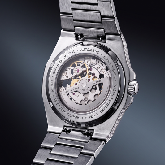 Iced ASON1 - Cadran Skeleton & Bracelet Acier inoxydable 316L - Moissanite VVS
