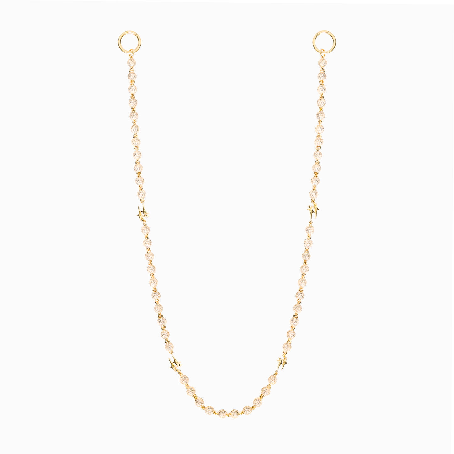 Wallet Chain Iced Bead link Signature Dorée
