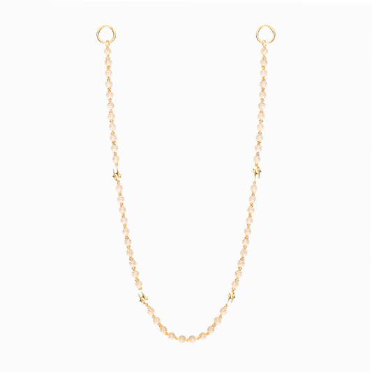 Wallet Chain Iced Bead link Signature Dorée