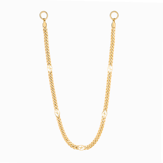Wallet Chain Cuban link Signature 8 mm Dorée