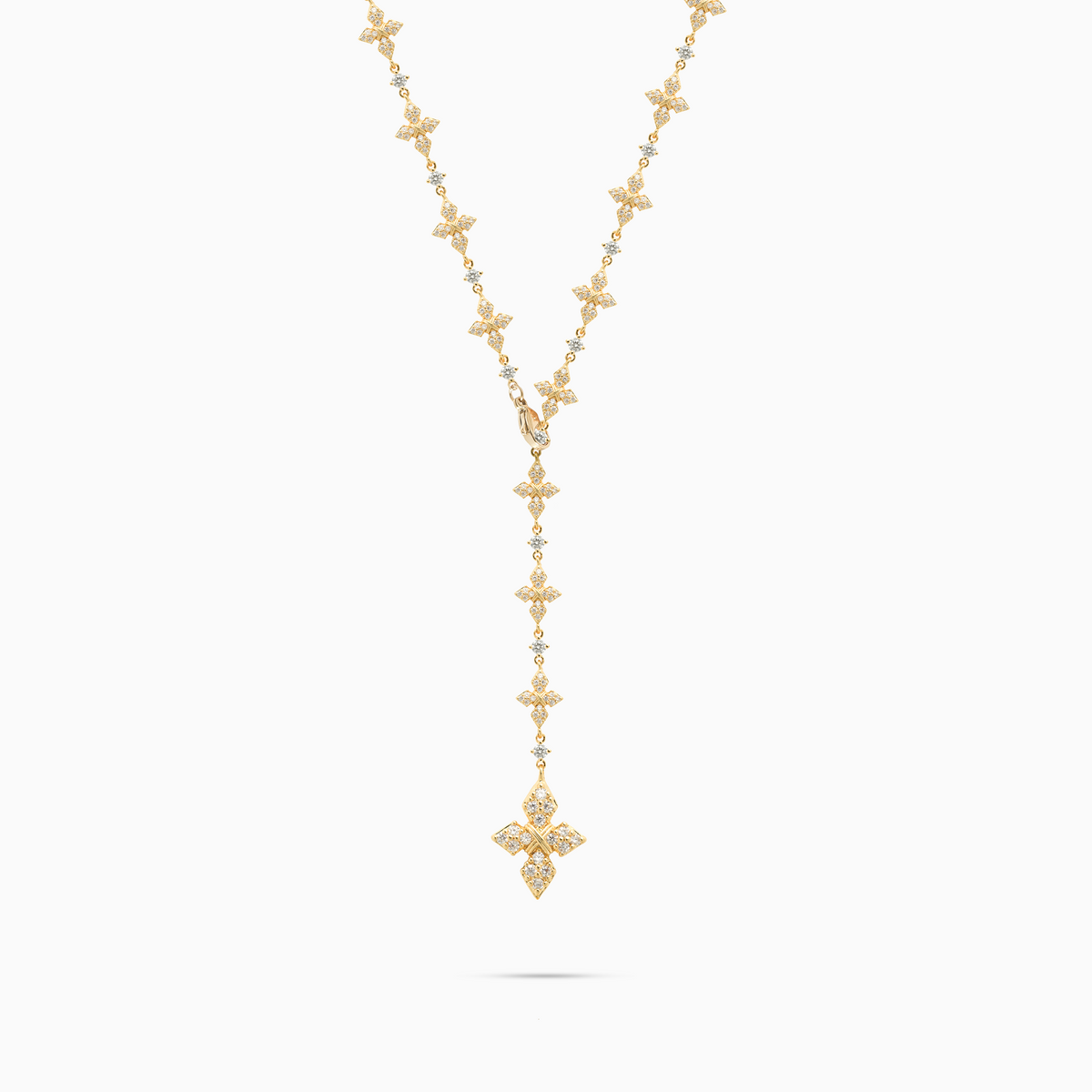 Lariat Iced Celestial - Argent 925 / Dorure Or jaune & Moissanite VVS