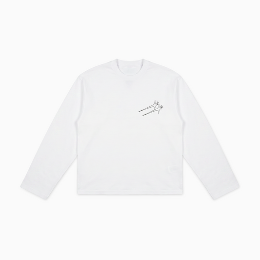 Long sleeve Twin Stars - Blanc