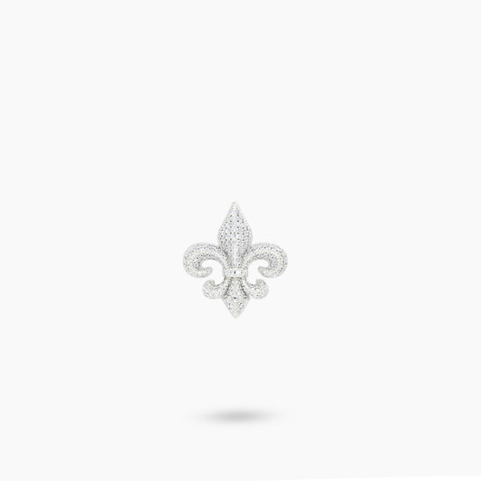 Sleakz Passant - Iced Fleur de Lys silver