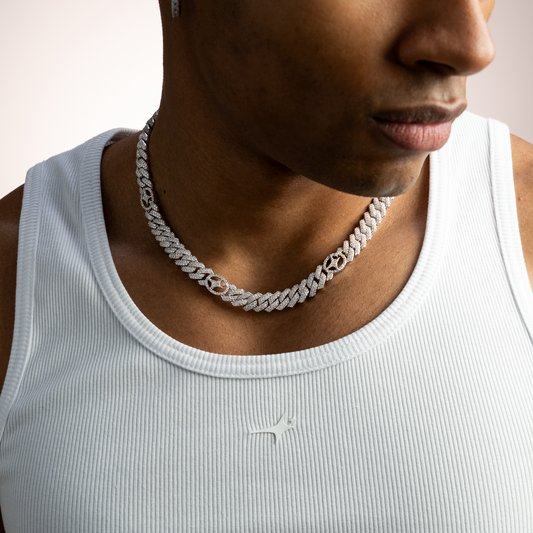 Chaîne Prong link Signature 10 mm Argentée