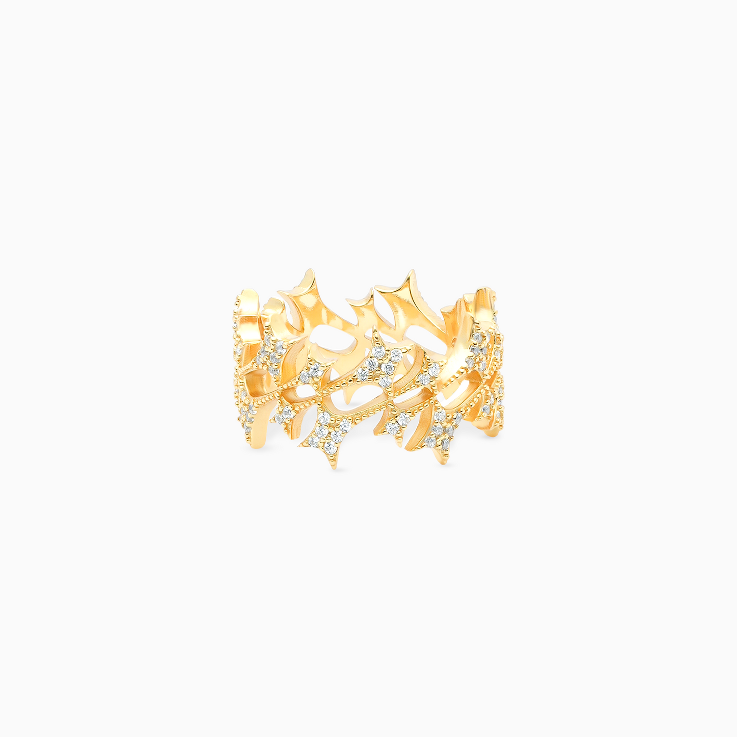 Iced Monogram Ring Doré