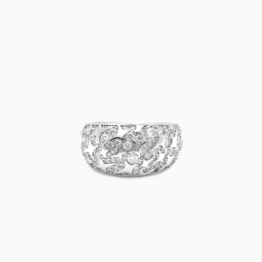 Iced Monogram signet ring - Argent 925 / Moissanite VVS