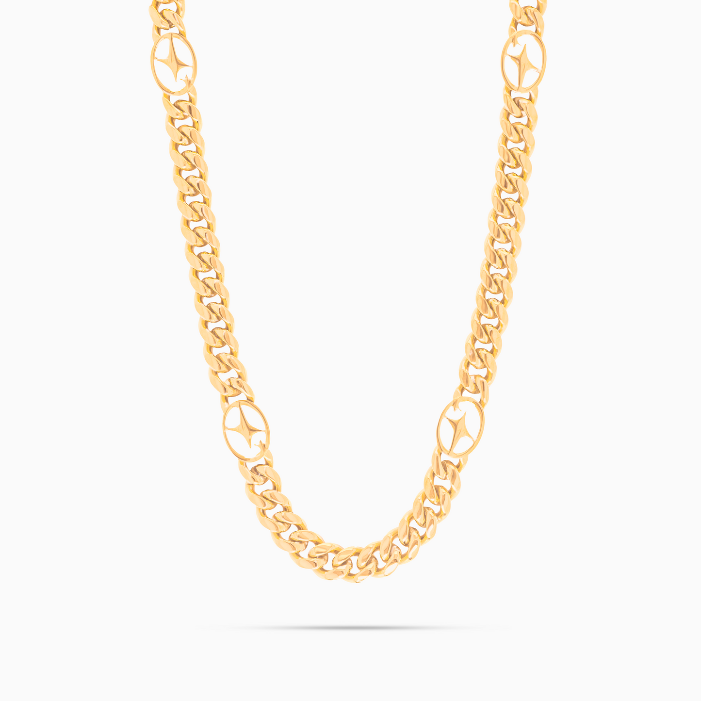 Chaîne Cuban link 8 mm Signature Dorée