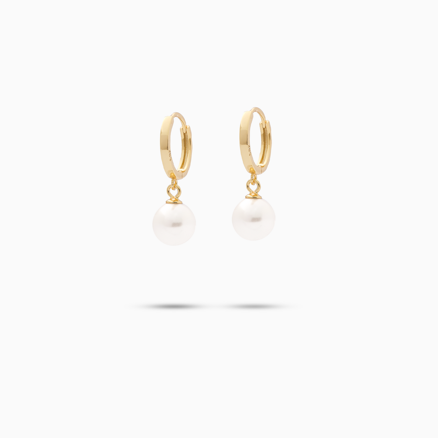 Pearl earrings dorées