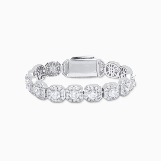 Bracelet Pavé de brillance 10mm argenté