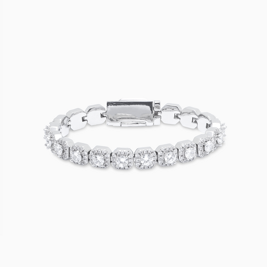 Bracelet Pavé de brillance 6mm argenté