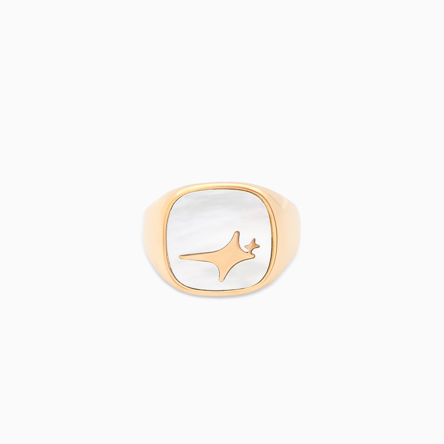 Raw Ring Dorée - Motif Blanc