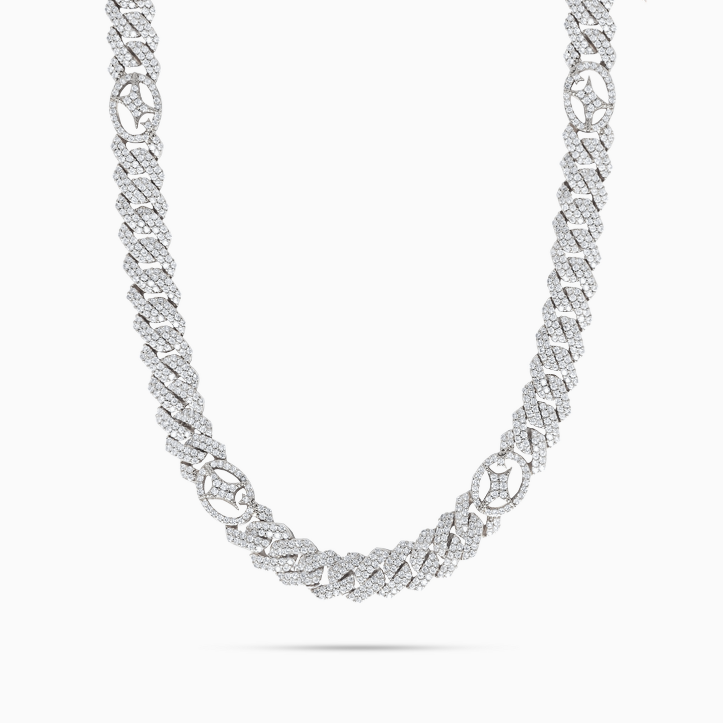 Signature Prong Link Chain 10mm Silver