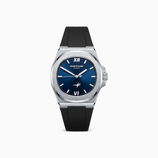 ASON1 - Cadran Bleu & Bracelet Rubber