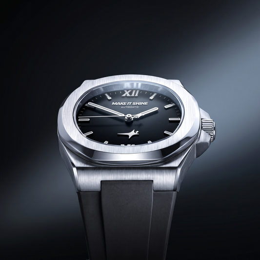 ASON1 - Cadran Noir & Bracelet Rubber