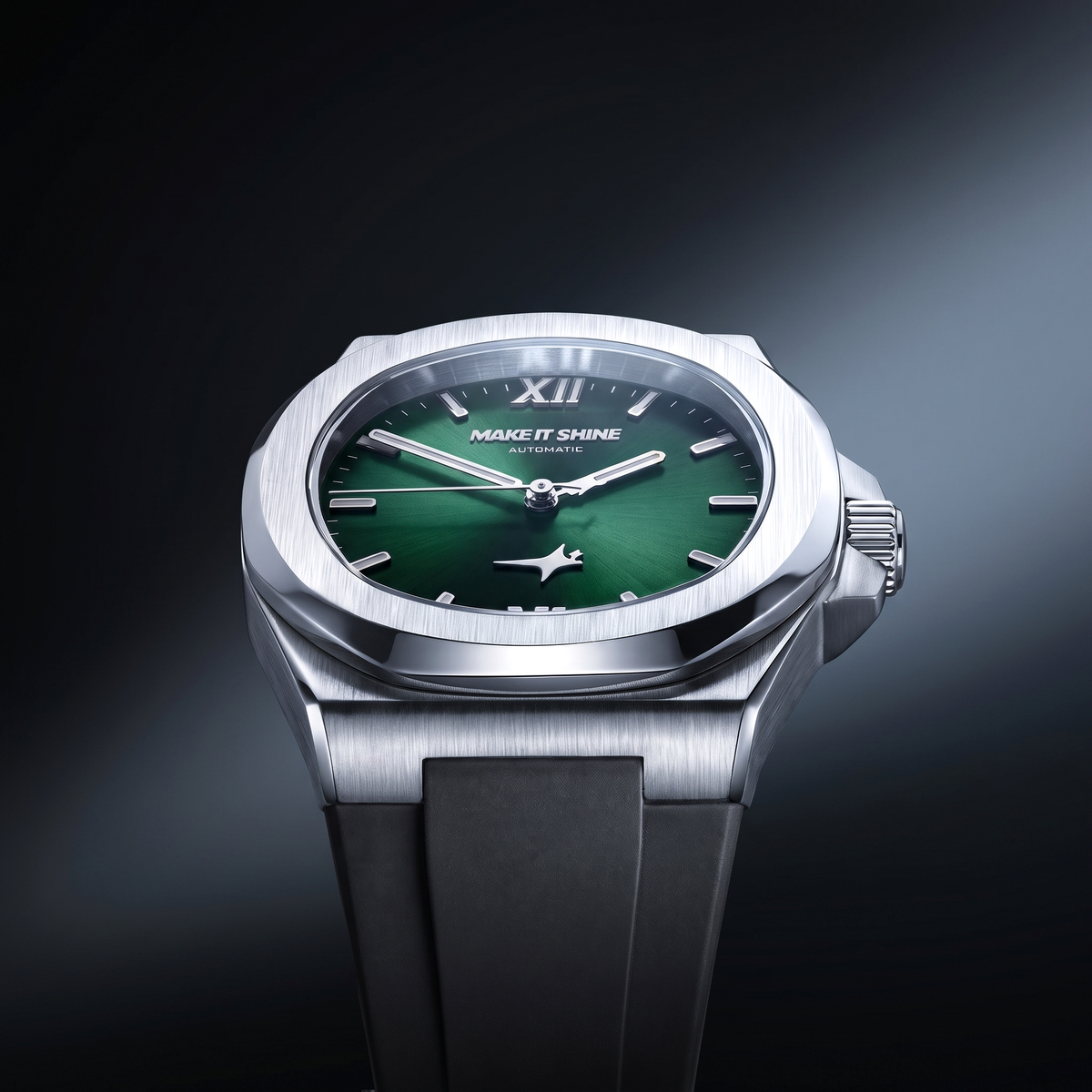 ASON1 - Cadran Vert & Bracelet Rubber