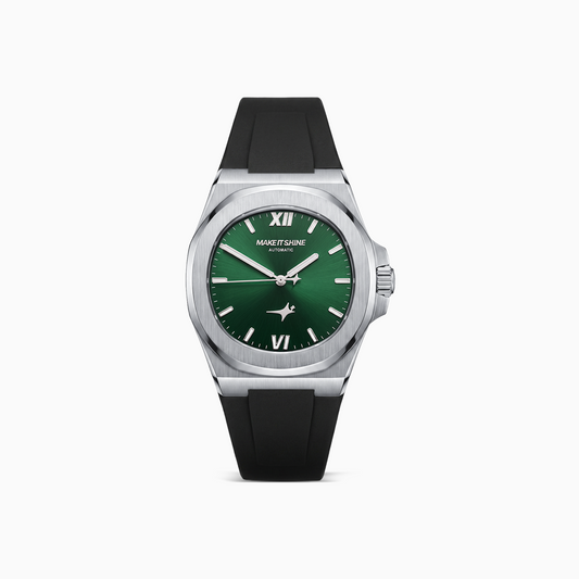 ASON1 - Cadran Vert & Bracelet Rubber