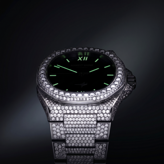 Iced ASON1 - Cadran Skeleton & Bracelet Acier inoxydable 316L - Moissanite VVS