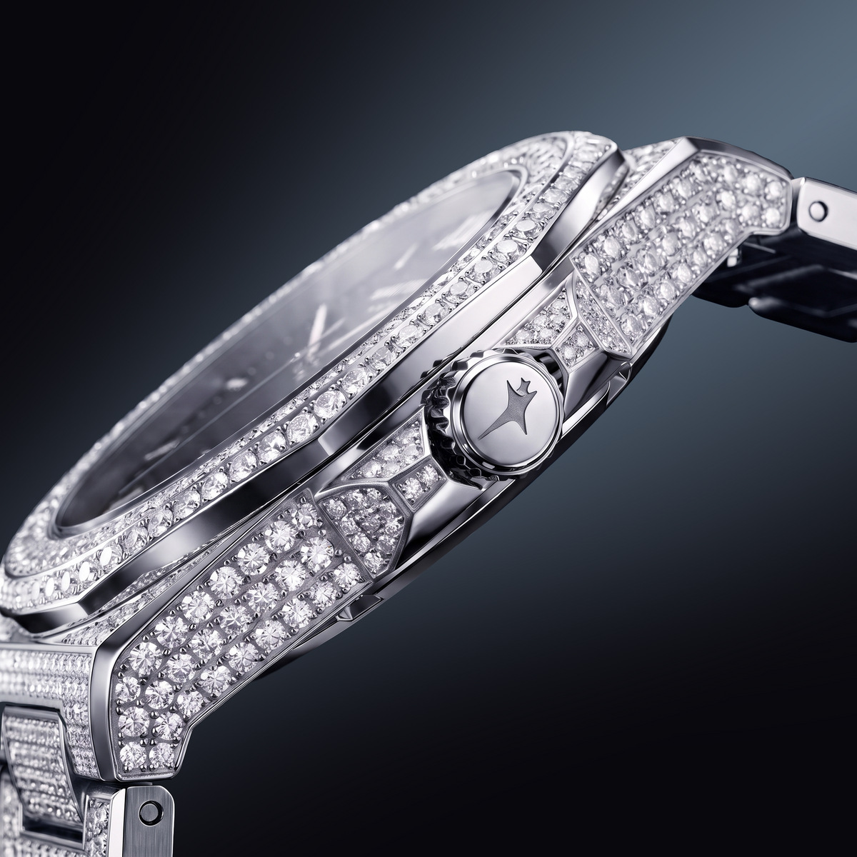 Iced ASON1 - Green Dial & 316L Stainless Steel Bracelet - VVS Moissanite