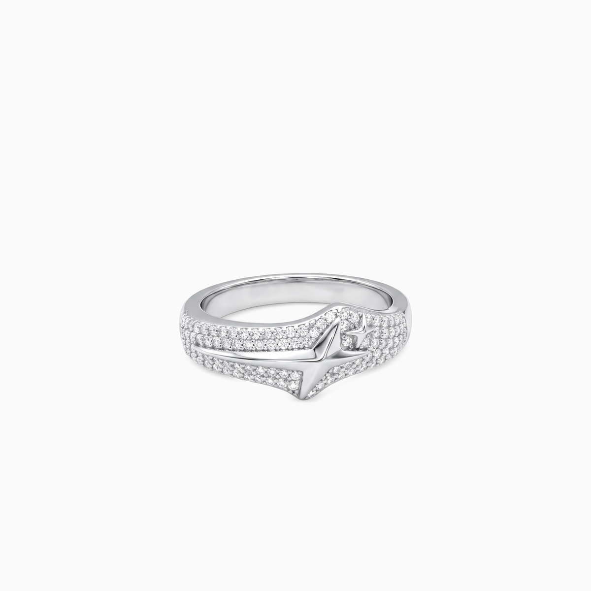 Iced Signature ring V2 - Argent 925 / Moissanite VVS