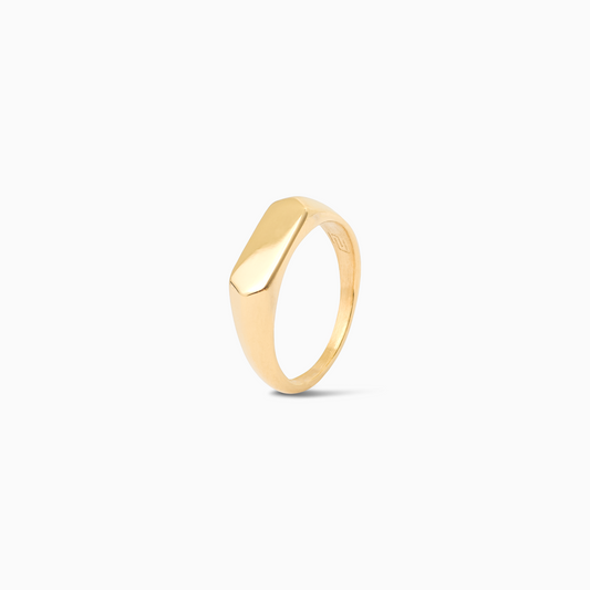 Slim signet ring dorée