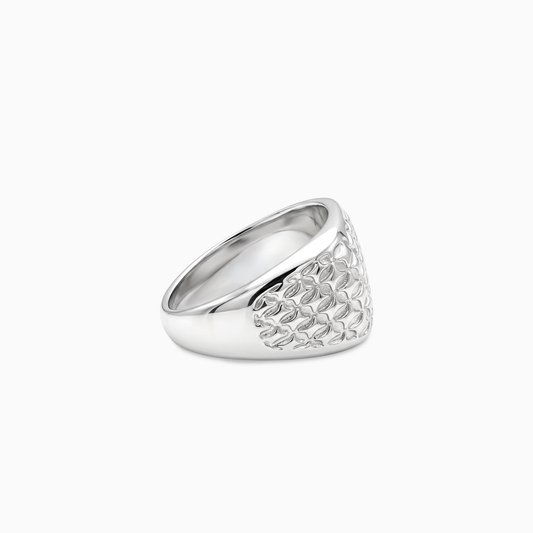 Starfield Square Signet ring - Argentée