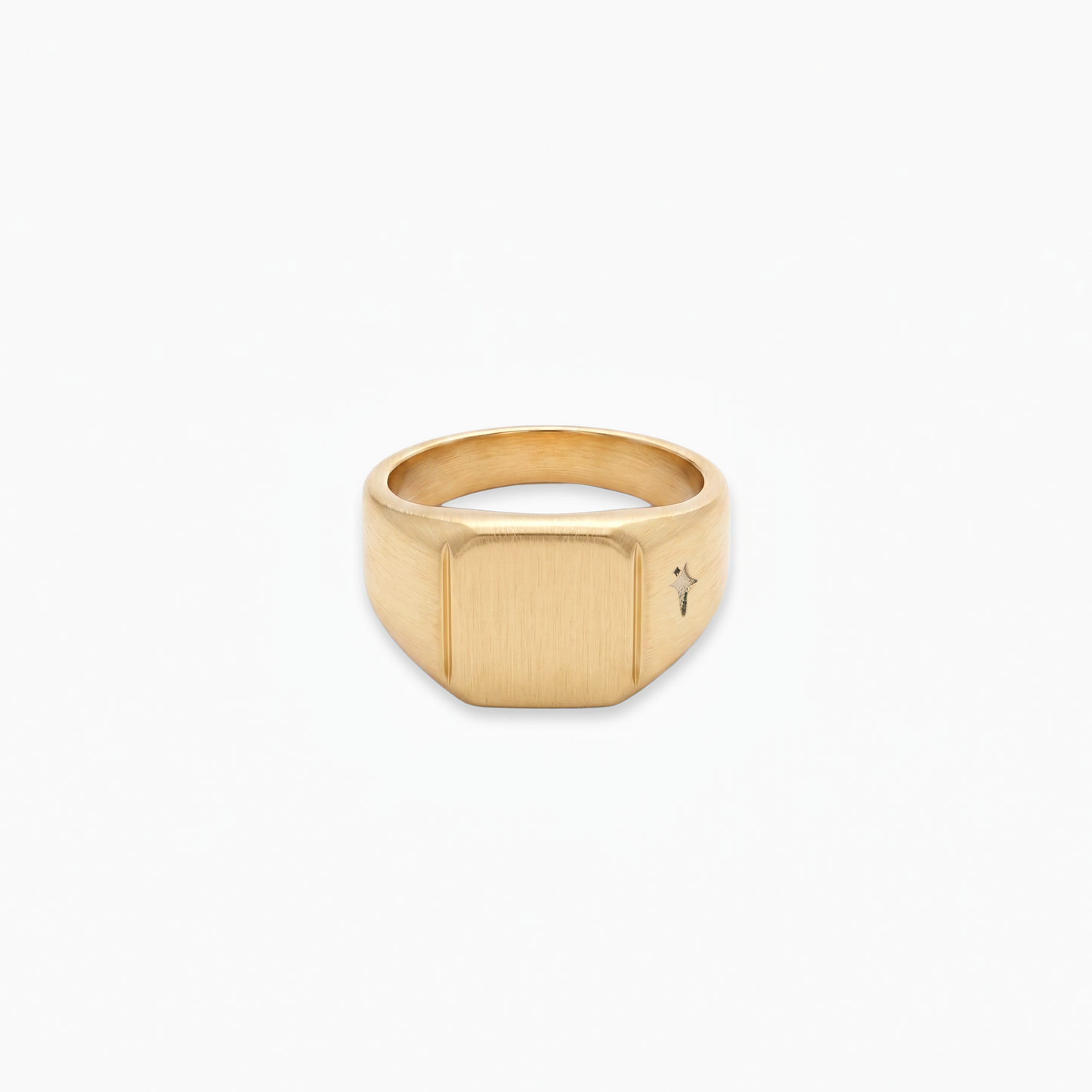 Square signet ring dorée