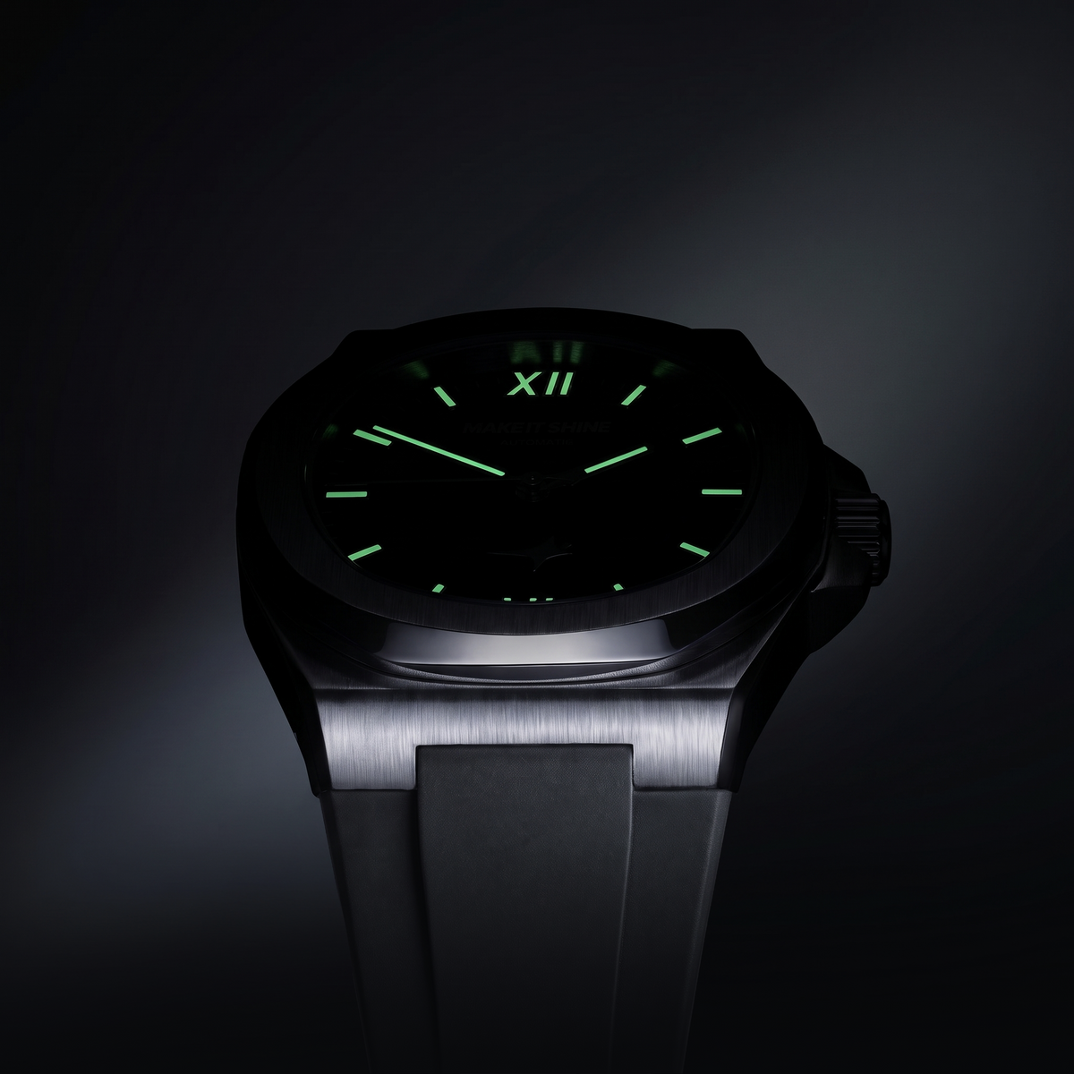 ASON1 - Cadran Vert & Bracelet Rubber