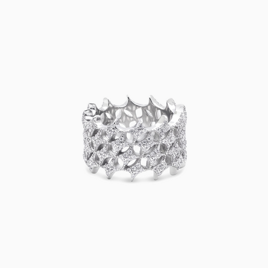 Iced Starfield band - Argent 925 / Moissanite VVS