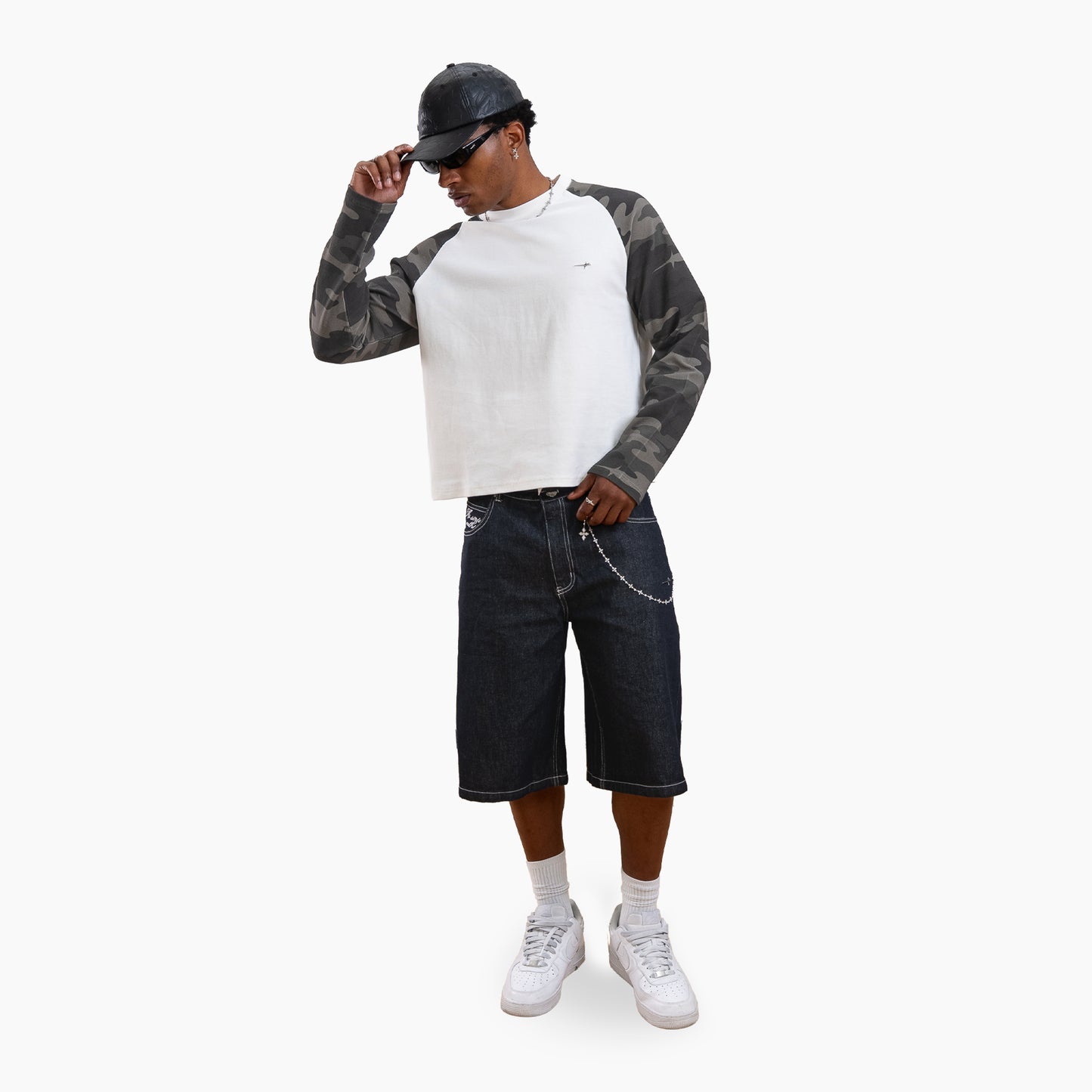 Camo waffle long sleeve - Vert