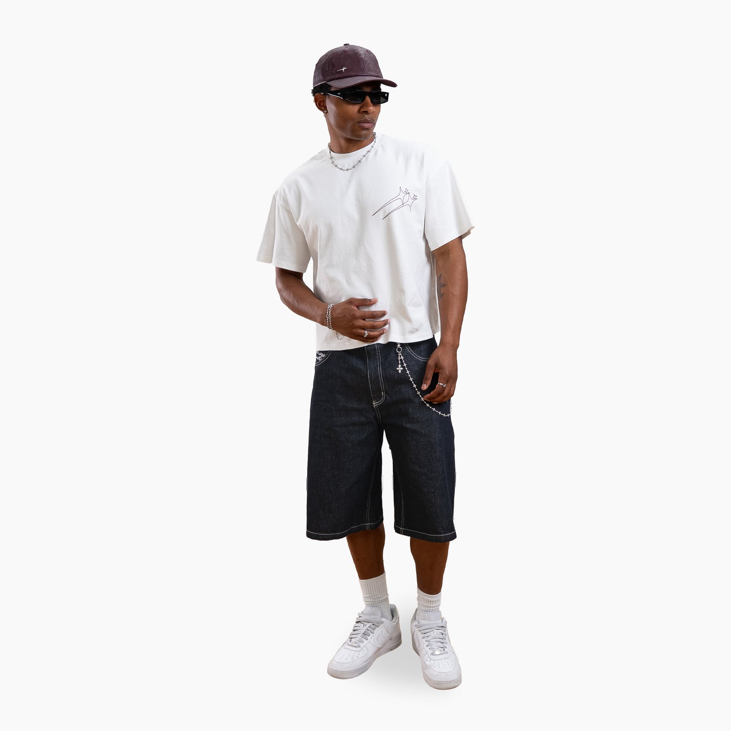 T-shirt Twin Stars - Blanc