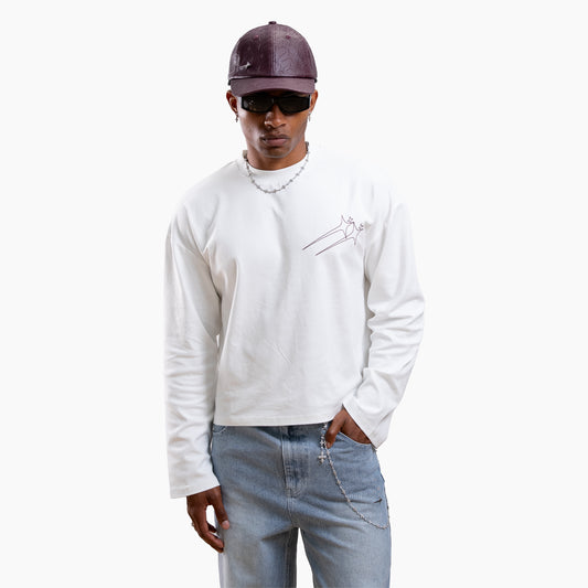 Long sleeve Twin Stars - Blanc