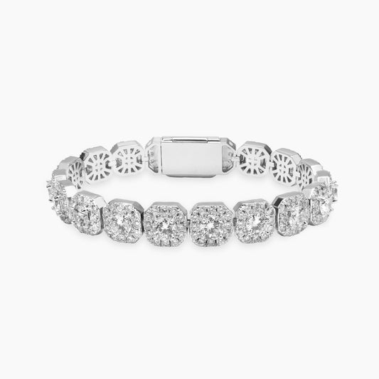 Pavé de brilliance bracelet 10mm silver